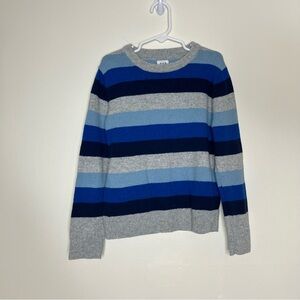 Gap boys blue and gray striped sweater M 8